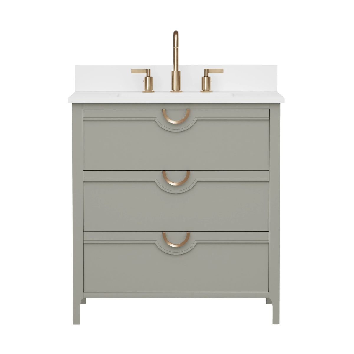 Yulan 30" Single Vanity With Pure White Quartz Top