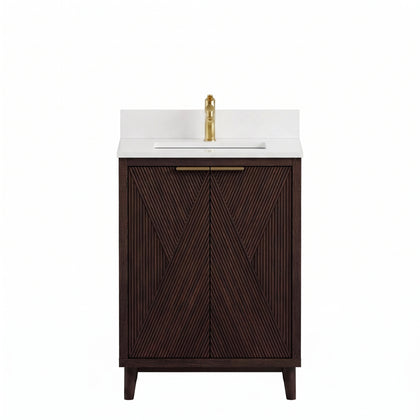 Summerville 24" Vanity Set with Pure White Quartz Countertop