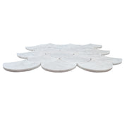 12-in x 12-in Polished Oriental White Shell Marble Mosaic Wall Tile( 5 sq. ft. /Box )