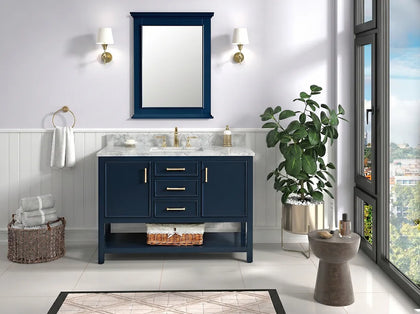 2.0 Manhattan 48" Vanity With Carrara Marble Top