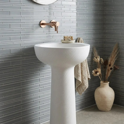 6-in x 18-in Ice Glass Mix Random Strip Decorative Mosaic Wall Tile( 7.5 sq. ft. /Box )