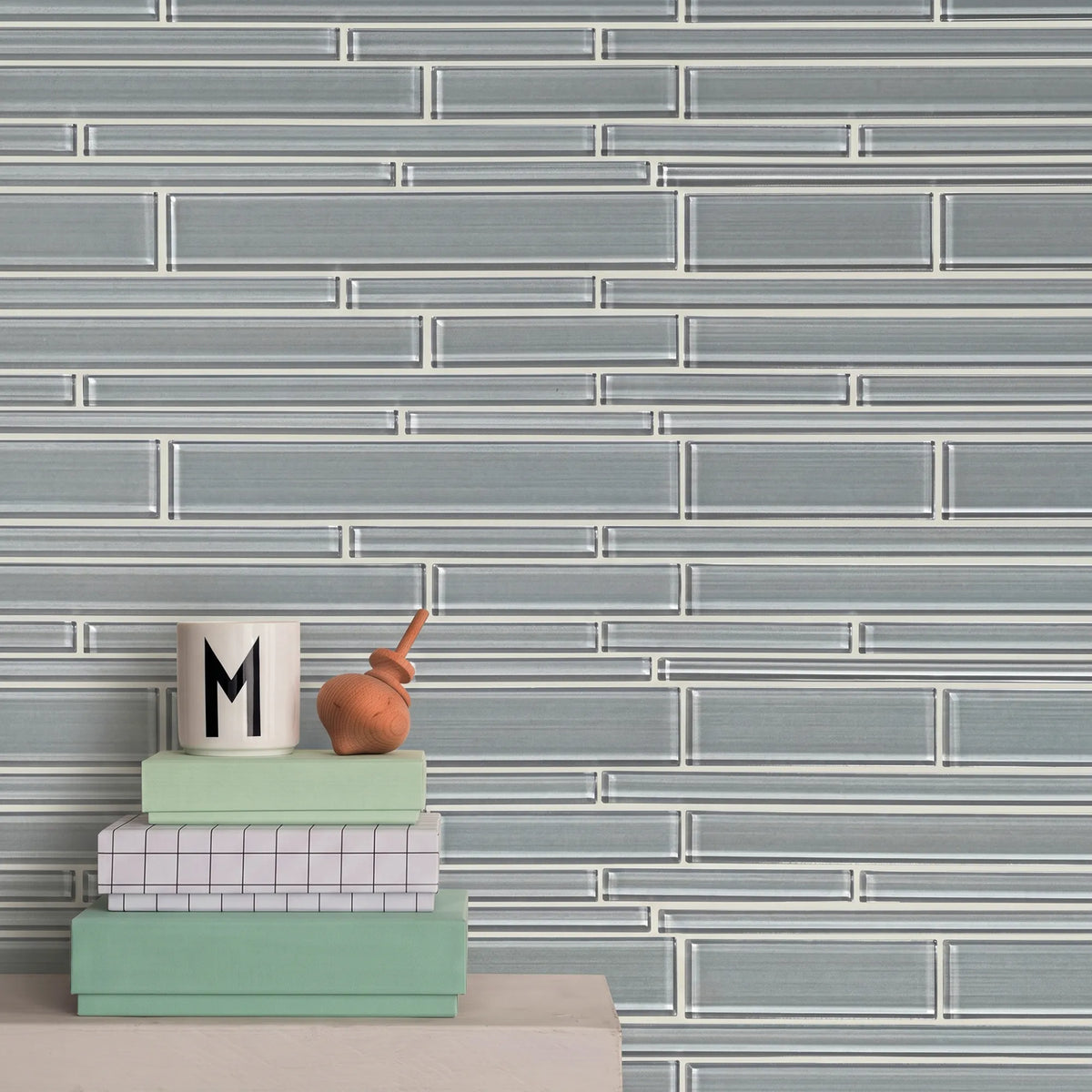 6-in x 18-in Ice Glass Mix Random Strip Decorative Mosaic Wall Tile( 7.5 sq. ft. /Box )