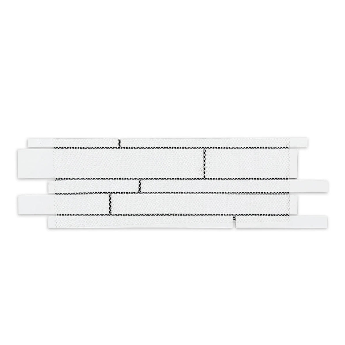 6-in x 18-in Ice Glass Mix Random Strip Decorative Mosaic Wall Tile( 7.5 sq. ft. /Box )
