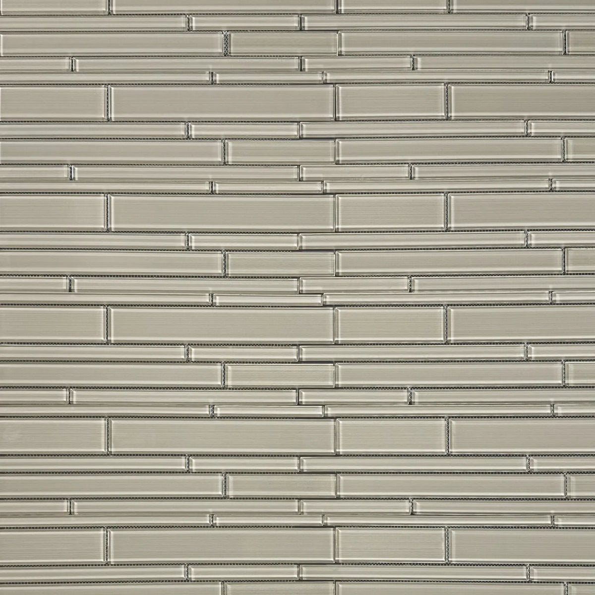 Nude Denim Glass Mix Random Strip 6-in x 18-in Glass Mosaic Wall Tile( 7.5 sq. ft. /Box )