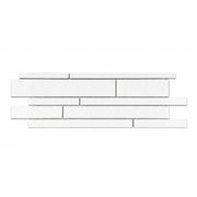 Nude Denim Glass Mix Random Strip 6-in x 18-in Glass Mosaic Wall Tile( 7.5 sq. ft. /Box )