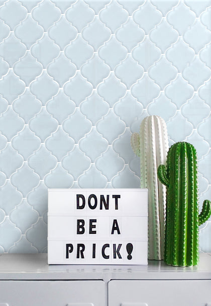 Arabesque Frosted 9-in x 12-in Glass Mosaic Wall Tile( 7.5 sq. ft. /Box )