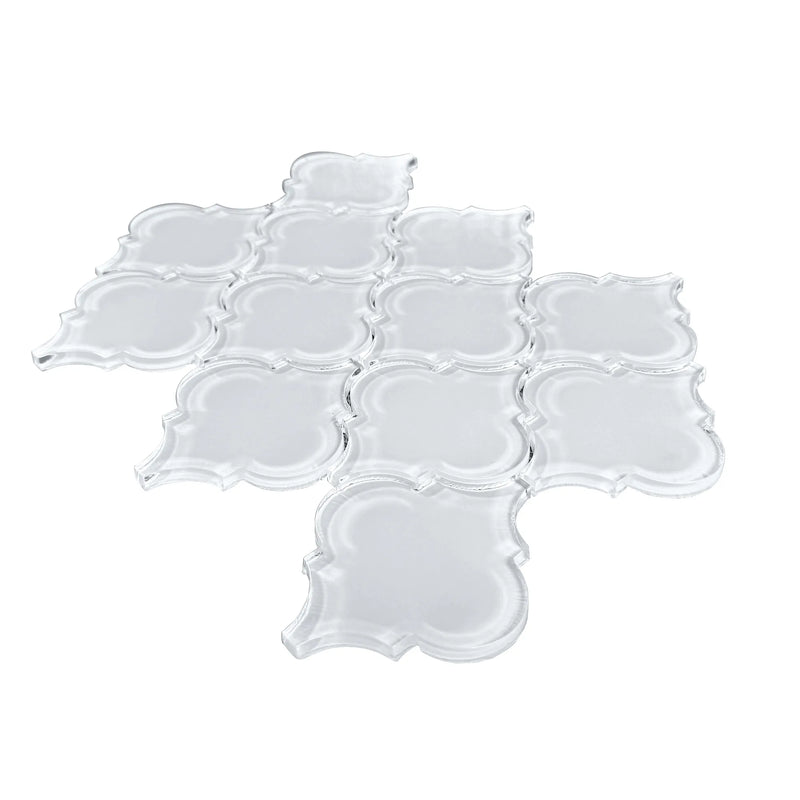 Arabesque Frosted 9-in x 12-in Glass Mosaic Wall Tile( 7.5 sq. ft. /Box )
