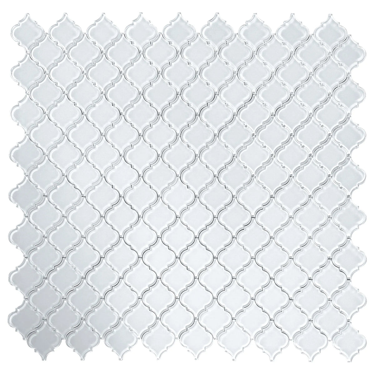 Arabesque Frosted 9-in x 12-in Glass Mosaic Wall Tile( 7.5 sq. ft. /Box )