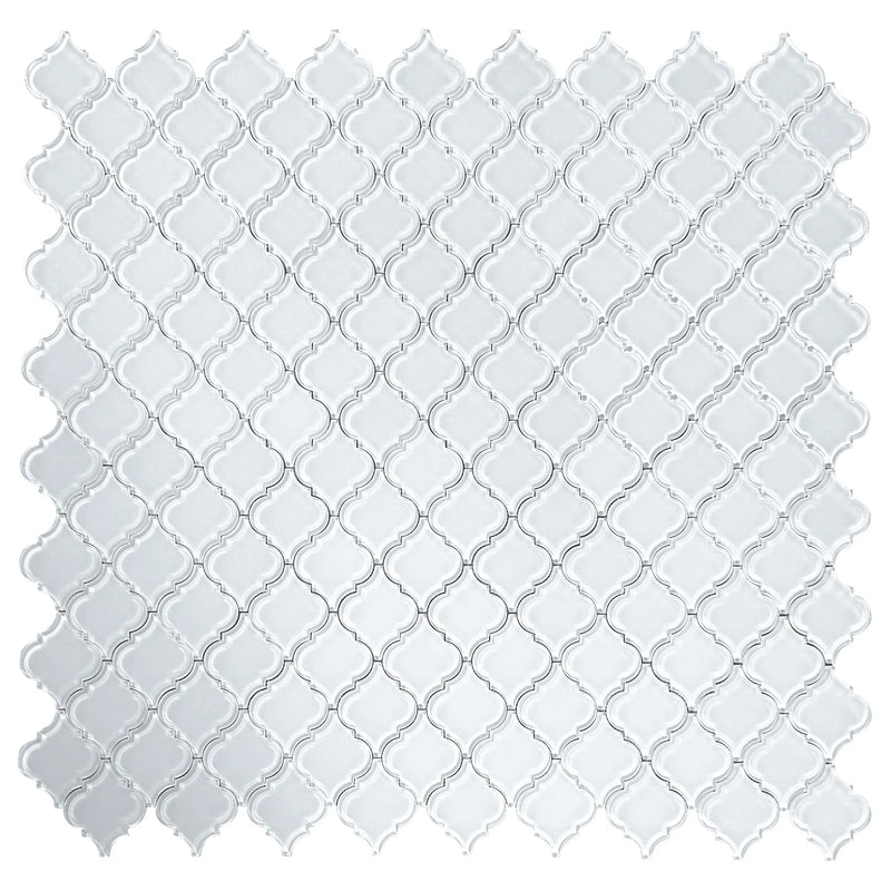 Arabesque Frosted 9-in x 12-in Glass Mosaic Wall Tile( 7.5 sq. ft. /Box )