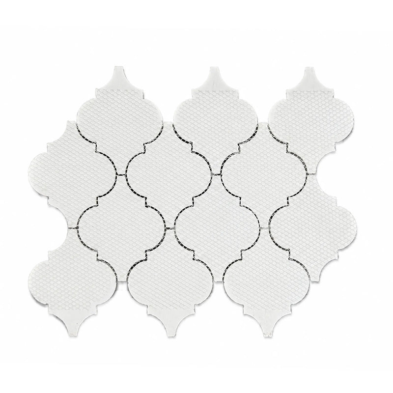 Arabesque Frosted 9-in x 12-in Glass Mosaic Wall Tile( 7.5 sq. ft. /Box )