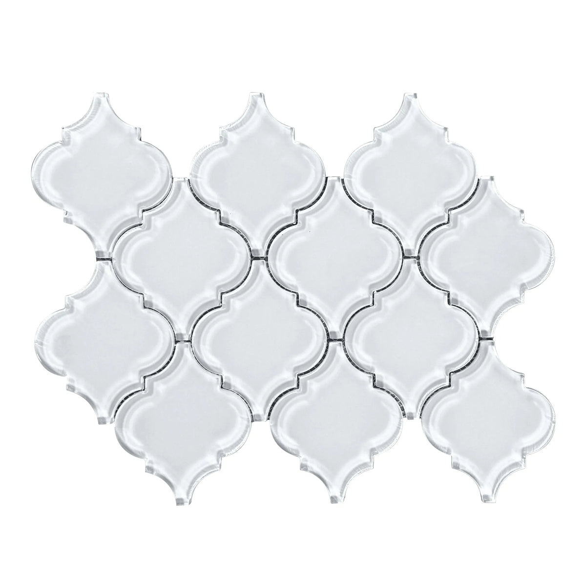 Arabesque Frosted 9-in x 12-in Glass Mosaic Wall Tile( 7.5 sq. ft. /Box )
