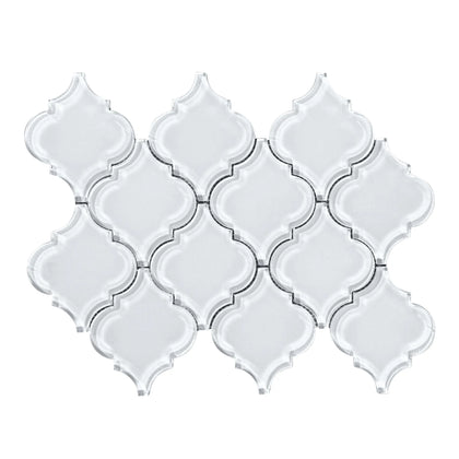 Arabesque Frosted 9-in x 12-in Glass Mosaic Wall Tile( 7.5 sq. ft. /Box )