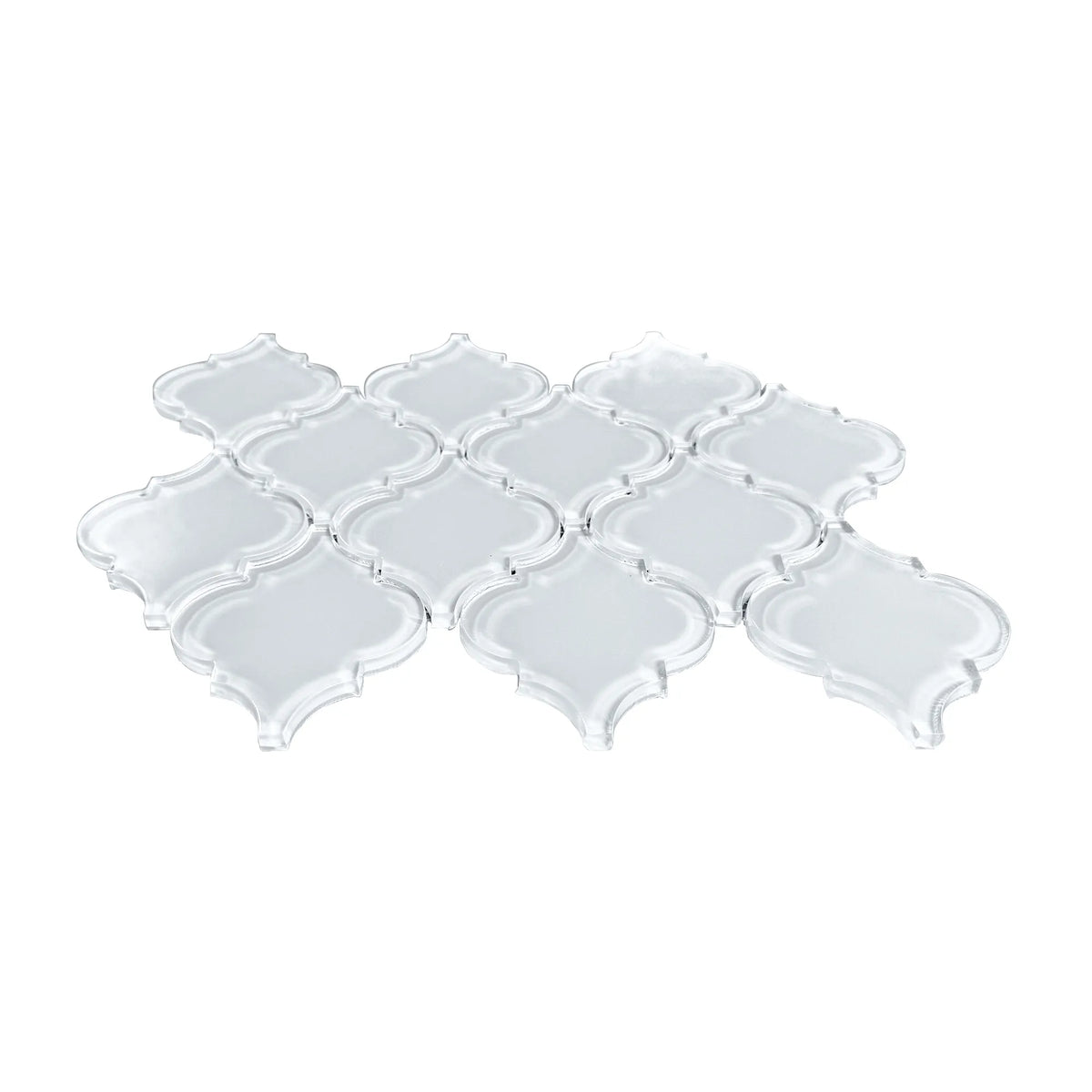 Arabesque Frosted 9-in x 12-in Glass Mosaic Wall Tile( 7.5 sq. ft. /Box )