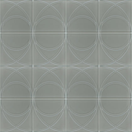 Taupe Swirl 12-in x 12-in Glass Mosaic Wall Tile( 10 sq. ft. /Box )
