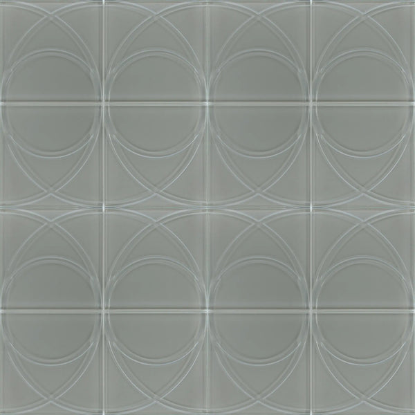 Taupe Swirl 12-in x 12-in Glass Mosaic Wall Tile( 10 sq. ft. /Box )