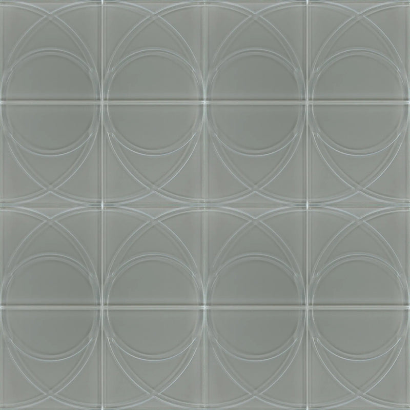 Taupe Swirl 12-in x 12-in Glass Mosaic Wall Tile( 10 sq. ft. /Box )
