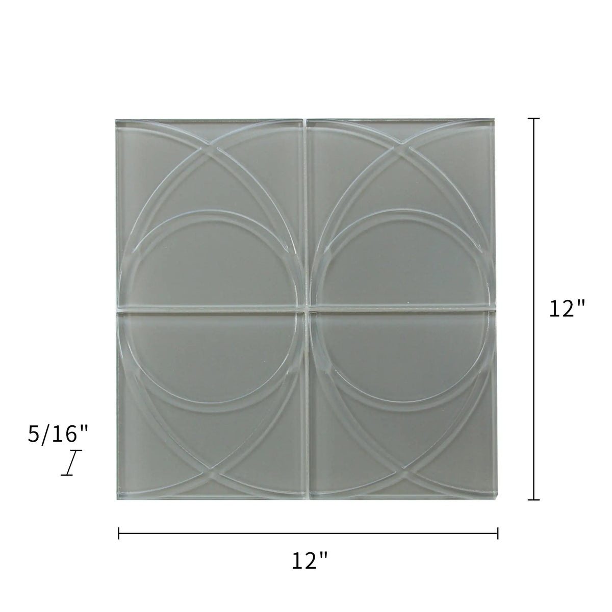 Taupe Swirl 12-in x 12-in Glass Mosaic Wall Tile( 10 sq. ft. /Box )