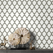 Feathered Lantern Pattern with Silver Trim 12-in x 10-in Glass Mosaic Wall Tile( 8.3 sq. ft. /Box )