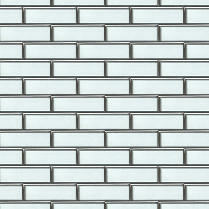 Champagne Glass Mosaic with Silver Metallic Trim 12-in x 12-in Glass Mosaic Wall Tile( 10 sq. ft. /Box )