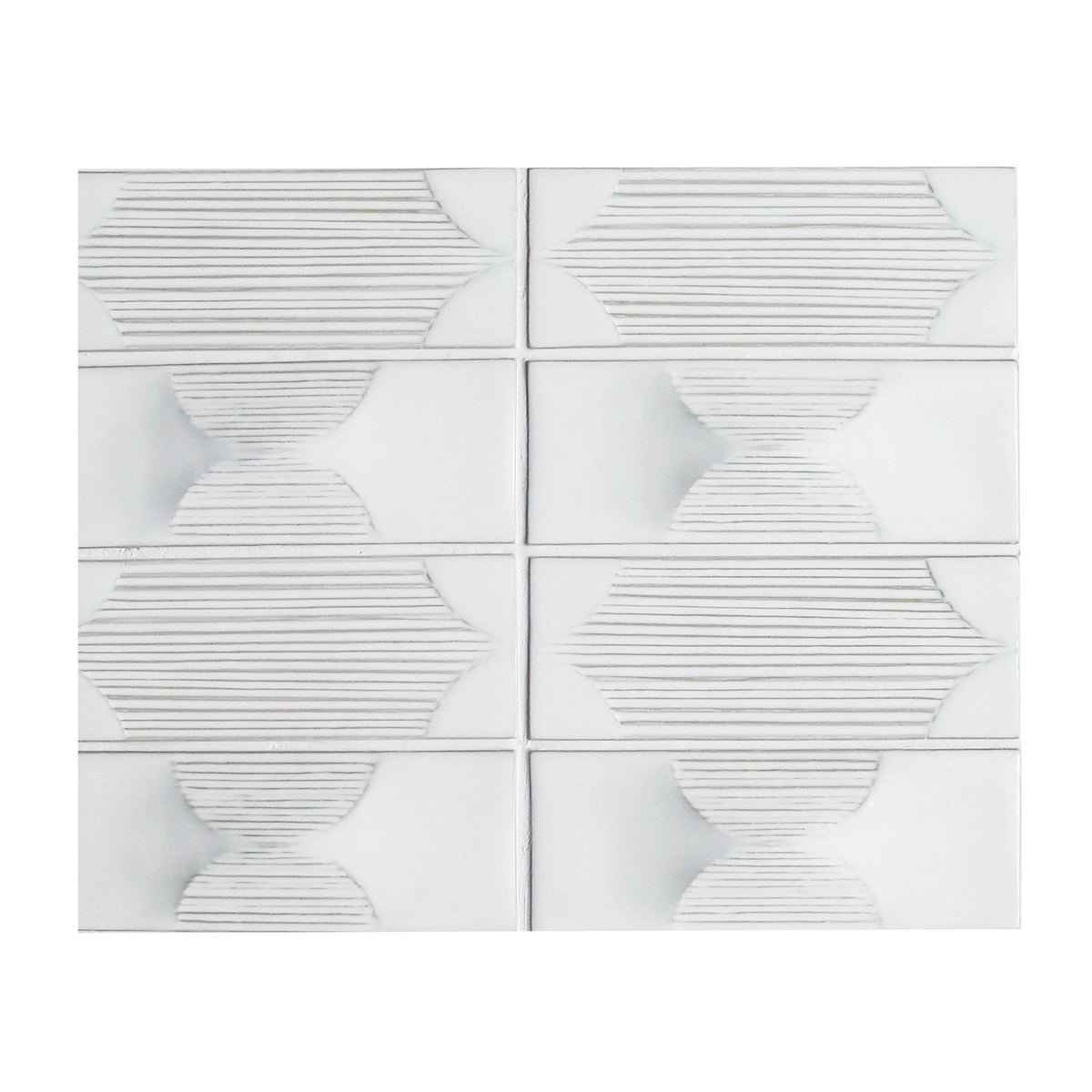 Arabesque Textured Handmade Cream 12-1/2-in x 16-in Porcelain Mosaic Floor and Wall Tile( 8.3 sq. ft. /Box )