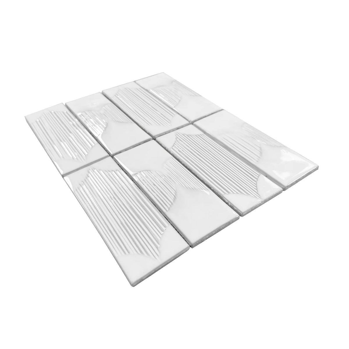 Arabesque Textured Handmade Cream 12-1/2-in x 16-in Porcelain Mosaic Floor and Wall Tile( 8.3 sq. ft. /Box )