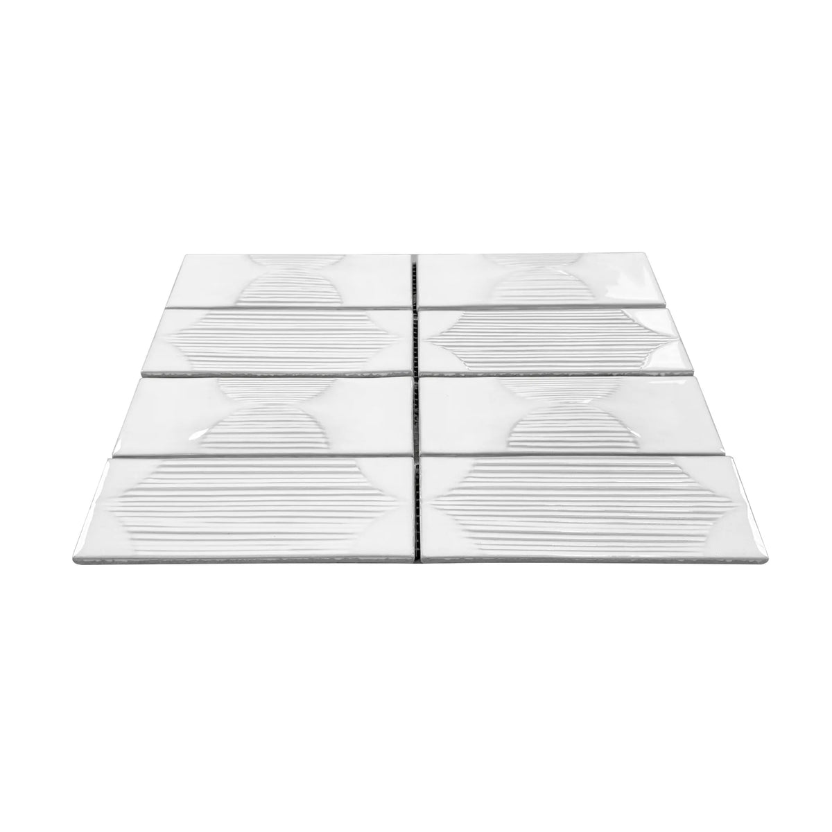 Arabesque Textured Handmade Cream 12-1/2-in x 16-in Porcelain Mosaic Floor and Wall Tile( 8.3 sq. ft. /Box )