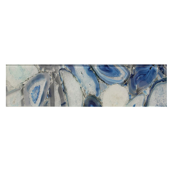 Inkjet Geode 4-in x 16-in Glass Tile(0.44-sq. ft/ Piece)