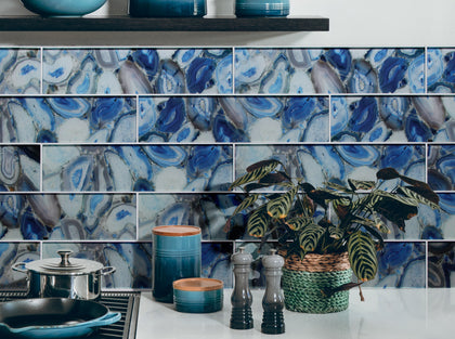 Inkjet Geode Glass Tile - Sample (Product Shown is Full Size)