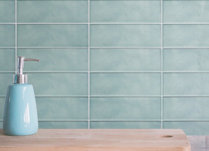 Light Blue Glass Tile - Sample (Product Shown is Full Size)