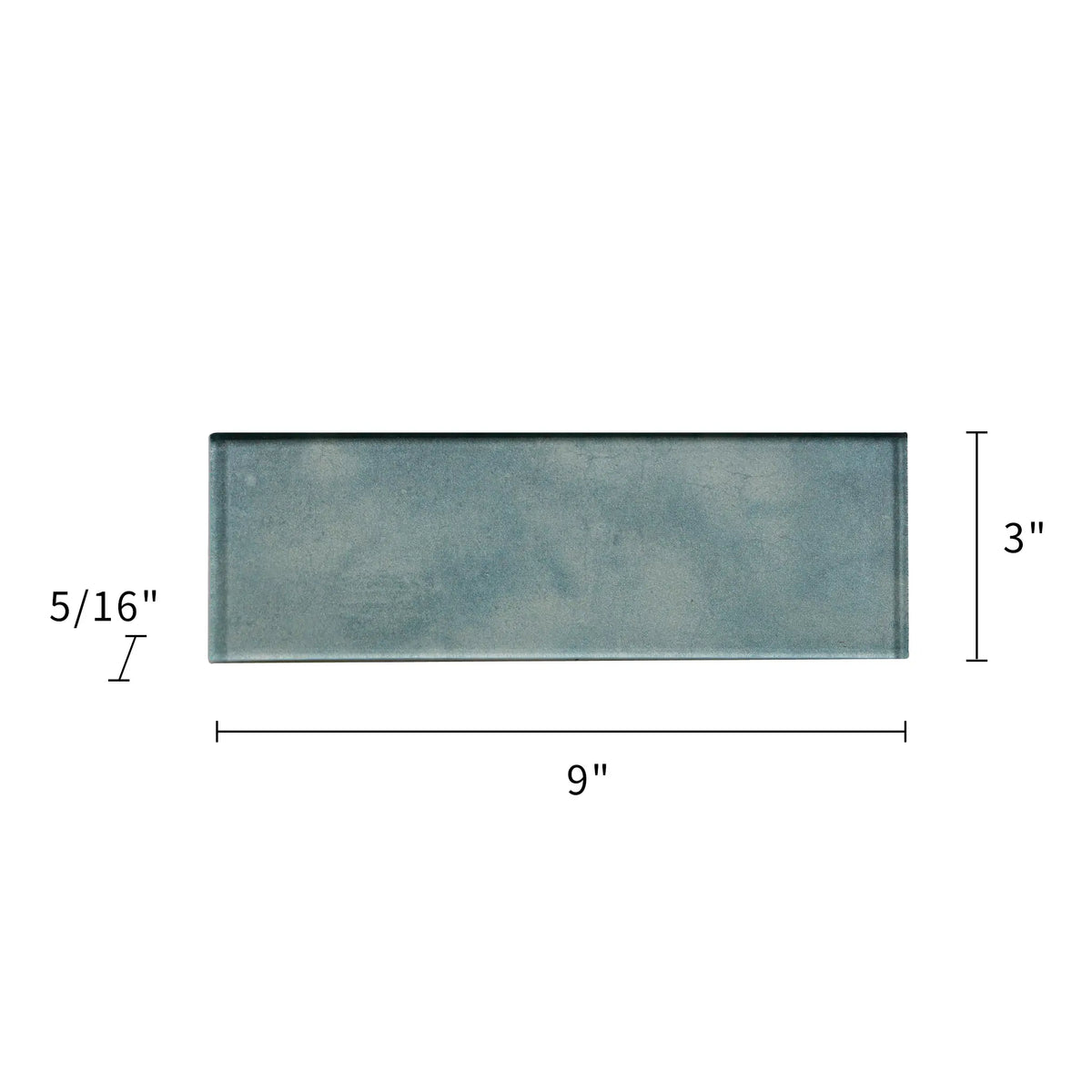 Light Blue 3-in x 9-in Glass Tile( 5 sq. ft. /Box )