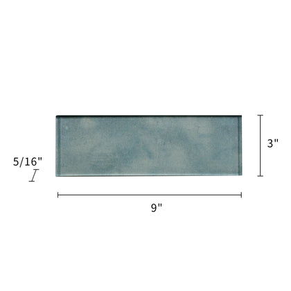 Light Blue Glass Tile - Sample (Product Shown is Full Size)