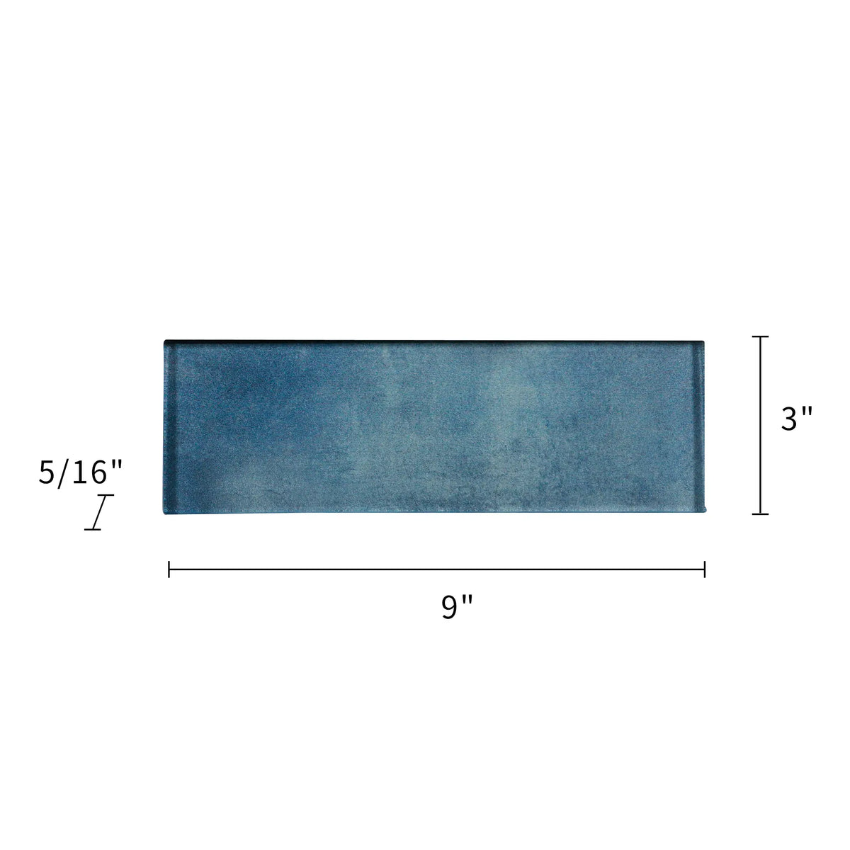 Medium Blue Glass Tile - Sample (Product Shown is Full Size)