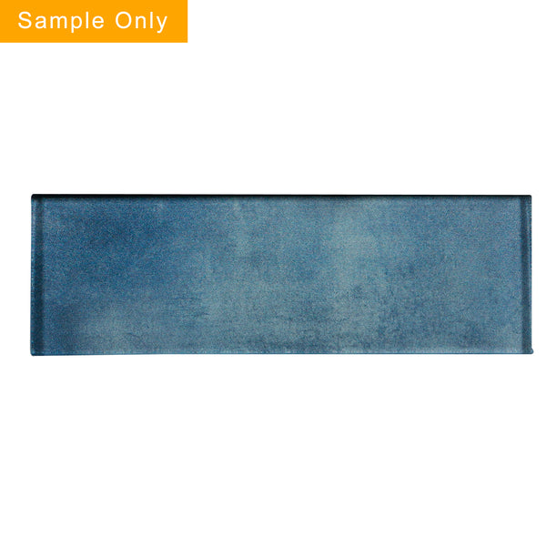 Medium Blue Glass Tile - Sample (Product Shown is Full Size)