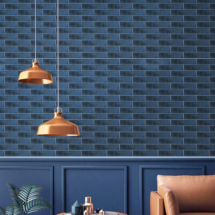 Dark Blue Glass Tile - Sample (Product Shown is Full Size)