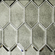 4-in x 8-in Beveled Stretched Hexagon Antique Mirror Mosaic Walls Tile( 6.6 sq. ft. /Box )