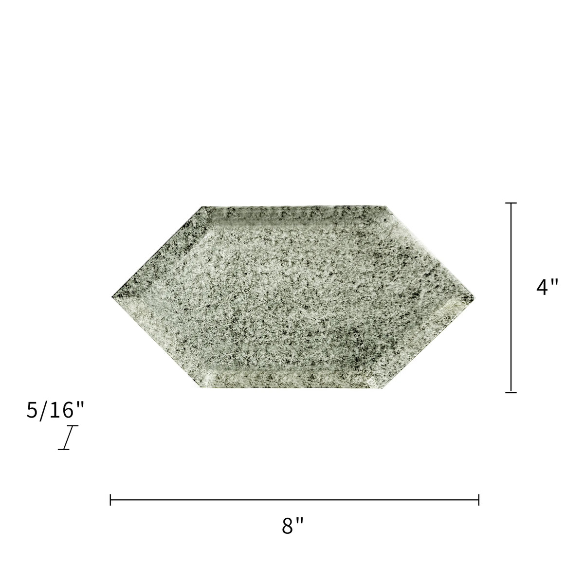 4-in x 8-in Beveled Stretched Hexagon Antique Mirror Mosaic Walls Tile( 6.6 sq. ft. /Box )