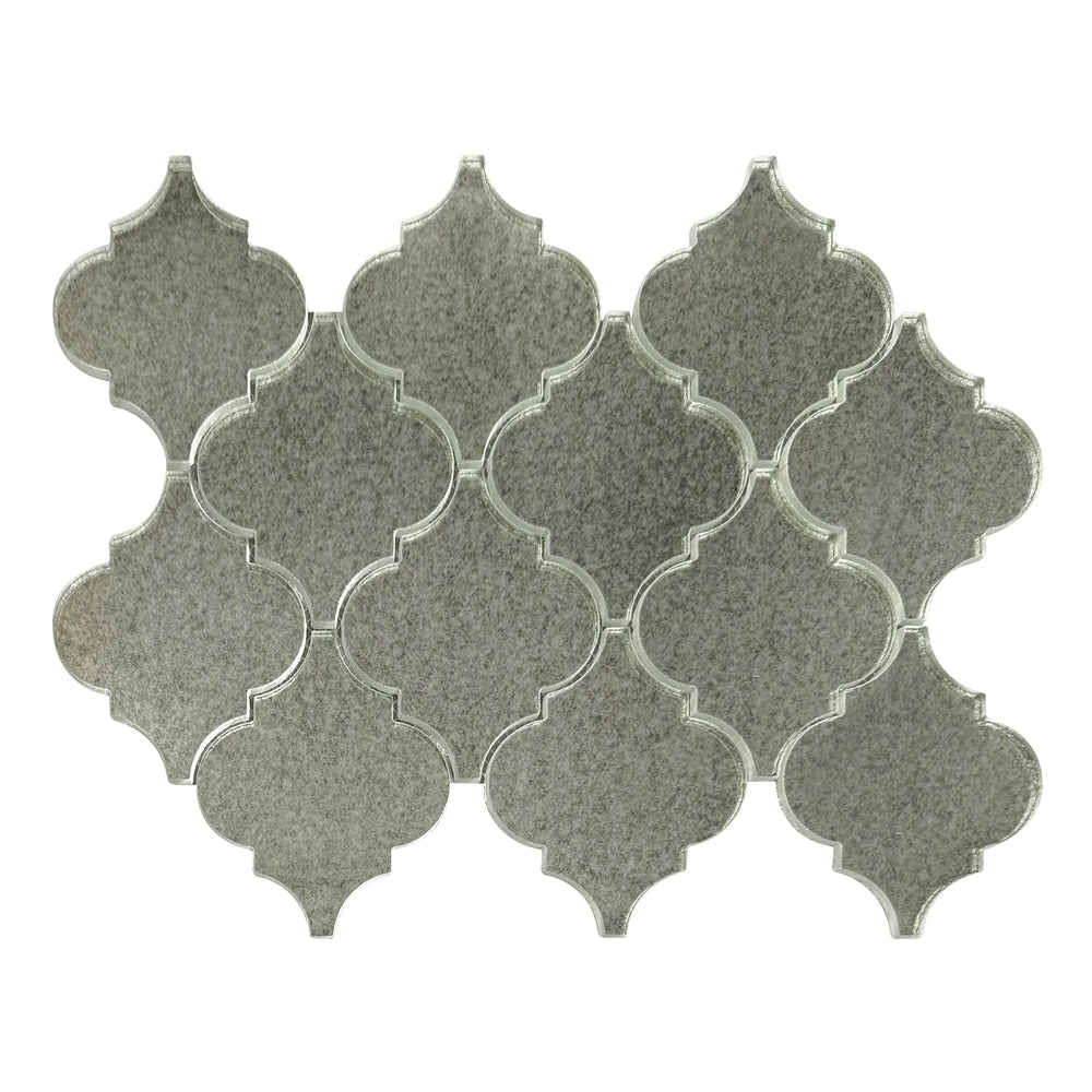 arabesque Lantern Antique Mirror 12-in x 9-in Glass Mosaic Wall Tile( 7.5 sq. ft. /Box )