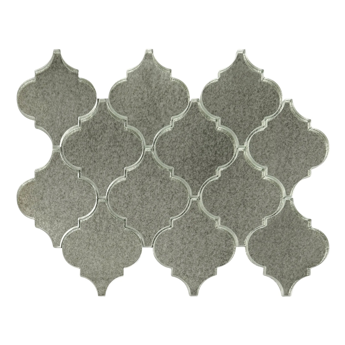 arabesque Lantern Antique Mirror 12-in x 9-in Glass Mosaic Wall Tile( 7.5 sq. ft. /Box )