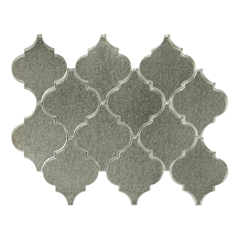 arabesque Lantern Antique Mirror 12-in x 9-in Glass Mosaic Wall Tile( 7.5 sq. ft. /Box )
