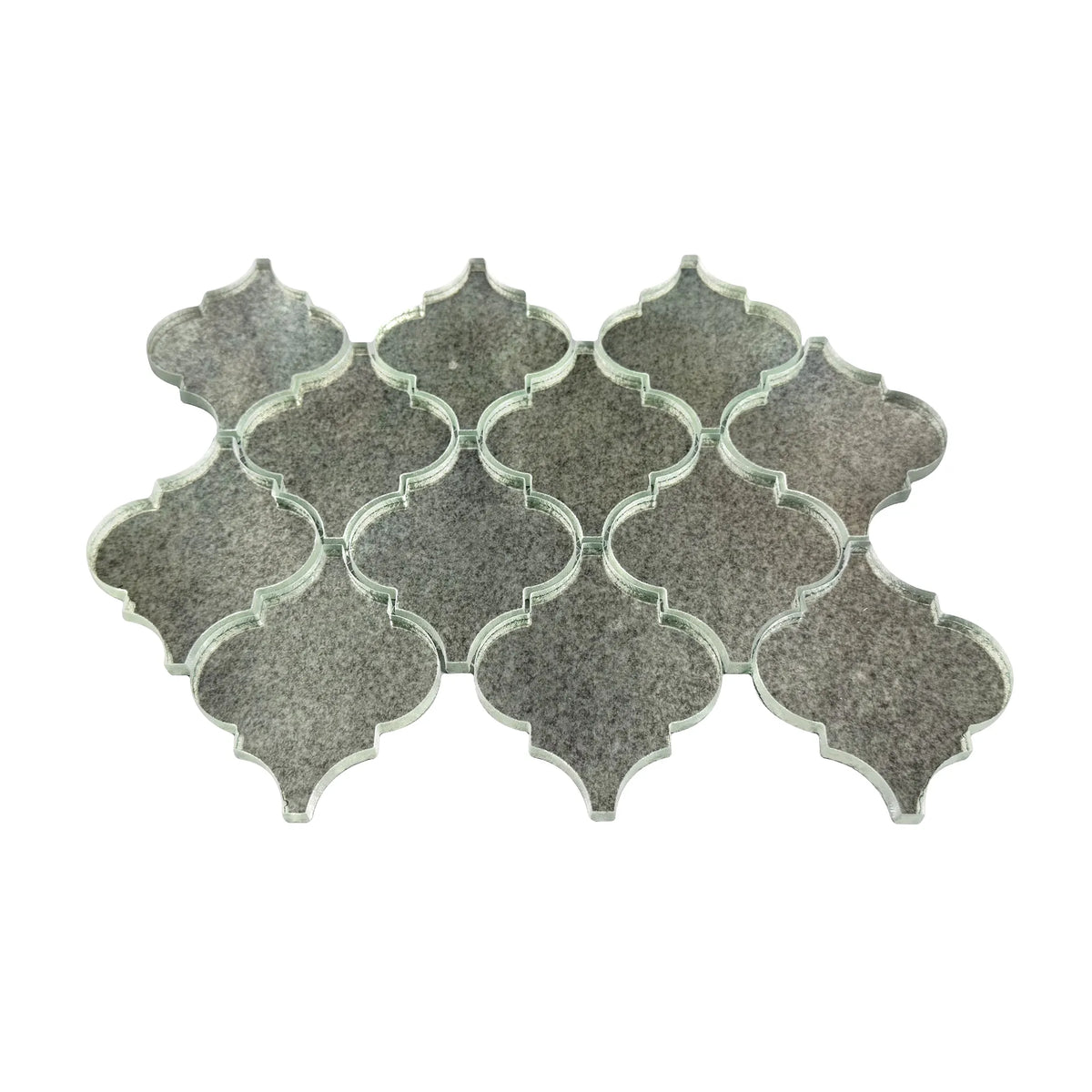 arabesque Lantern Antique Mirror 12-in x 9-in Glass Mosaic Wall Tile( 7.5 sq. ft. /Box )
