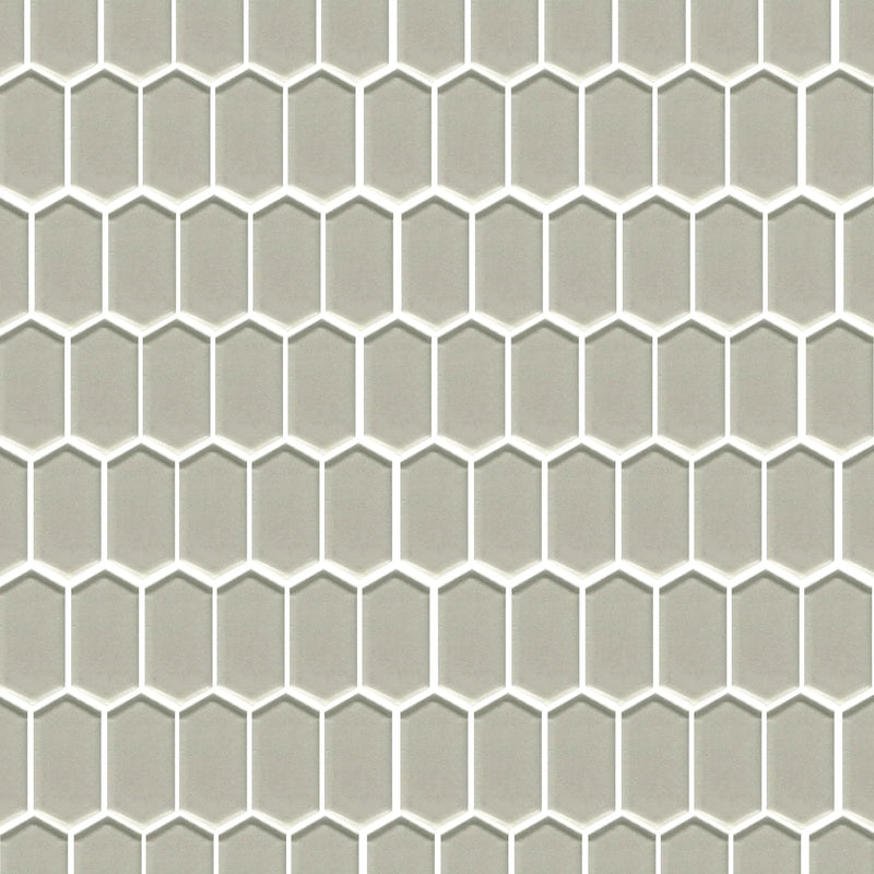 Stretched Hexagon Metallic Glass Mosaic Wall Tile - Sample (Product Shown is Full Size)