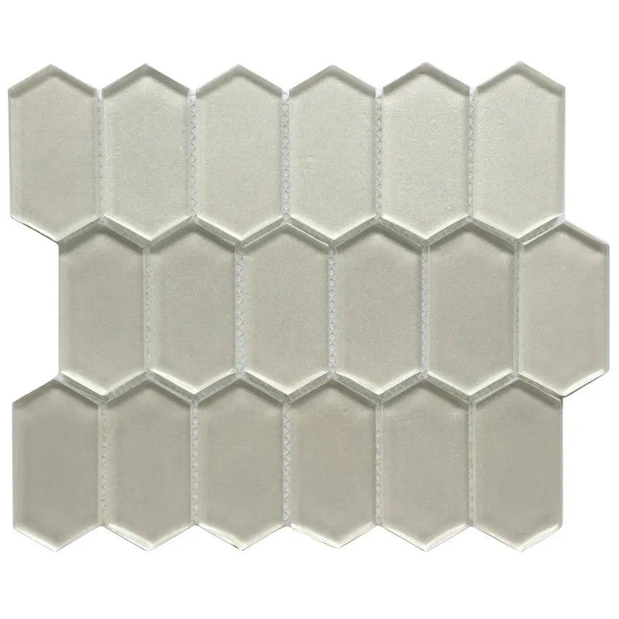 Stretched Hexagon Metallic 10-in x 12-in Glass Mosaic Wall Tile( 8.3 sq. ft. /Box )