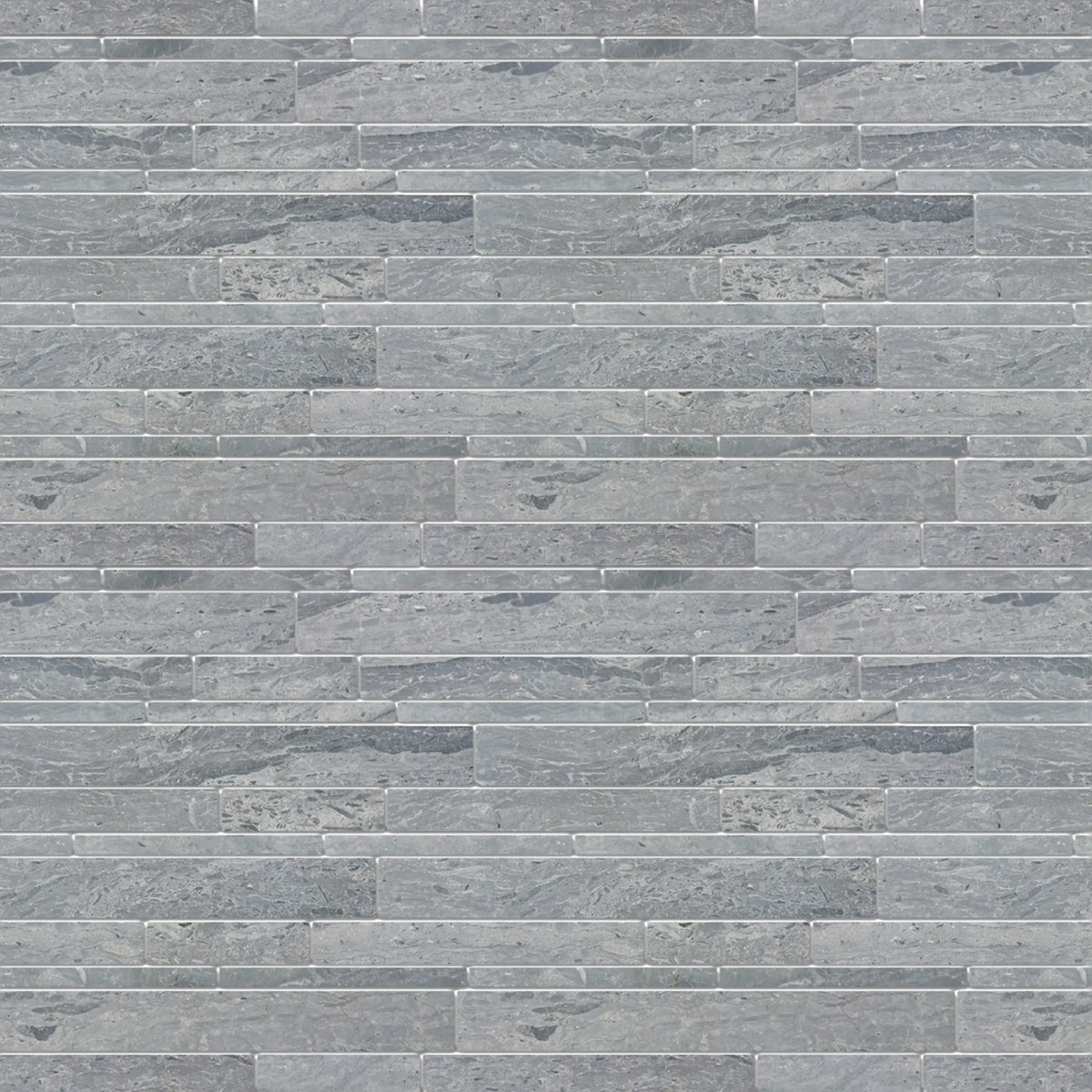 Mountain Blue Random Strip Honed Marble Mosaic Floor and Wall Tile - Sample (Product Shown is Full Size)