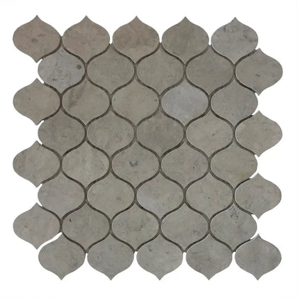 Dark Gray Droplet Marble 12-in x 11-in Mosaic Floor and Wall Tile( 4.6 sq. ft. /Box )