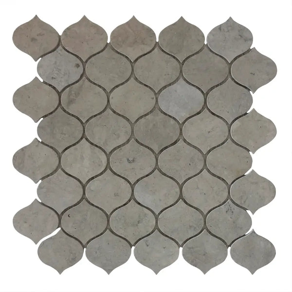 Dark Gray Droplet Marble 12-in x 11-in Mosaic Floor and Wall Tile(0.92-sq. ft/ Piece)