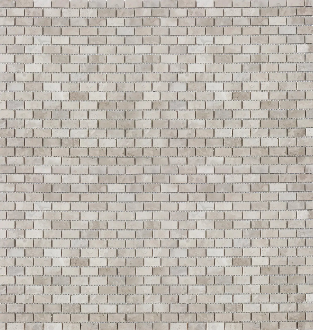 Wooden Mini Brick 12-in x 12-in Marble Mosaic Wall Tile( 10 sq. ft. /Box )