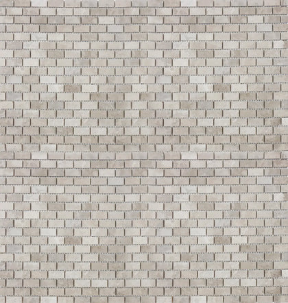 Wooden Mini Brick 12-in x 12-in Marble Mosaic Wall Tile( 10 sq. ft. /Box )