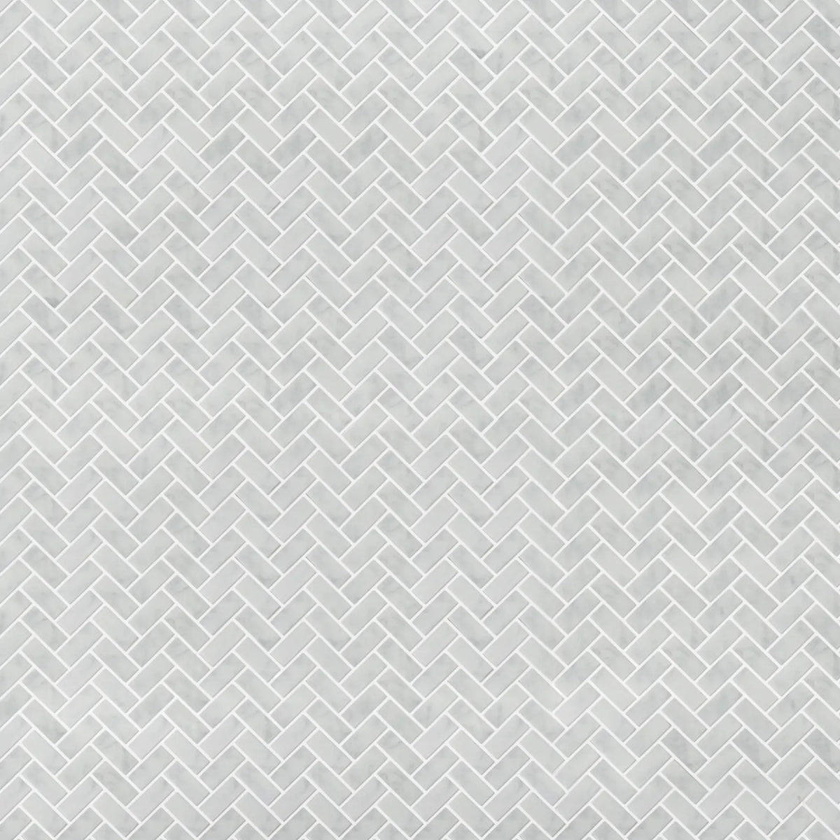 Carrara White Herringbone 12-in x 12-in Mini Brick Mosaic Wall Tile( 10 sq. ft. /Box )