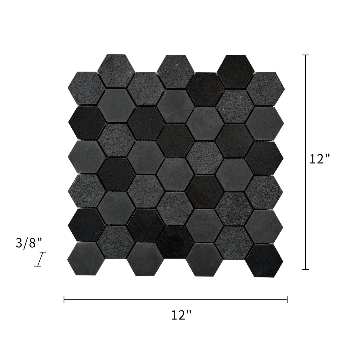 Ancient Sky 2” Hexagon 12-in x 12-in Porcelain Mosaic Tile( 10 sq. ft. /Box )