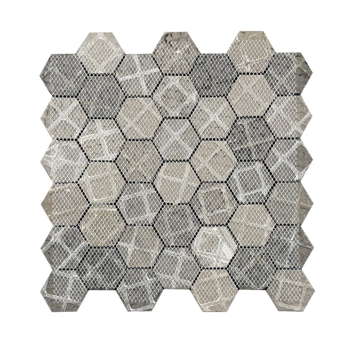 Ancient Sky 2” Hexagon 12-in x 12-in Porcelain Mosaic Tile( 10 sq. ft. /Box )